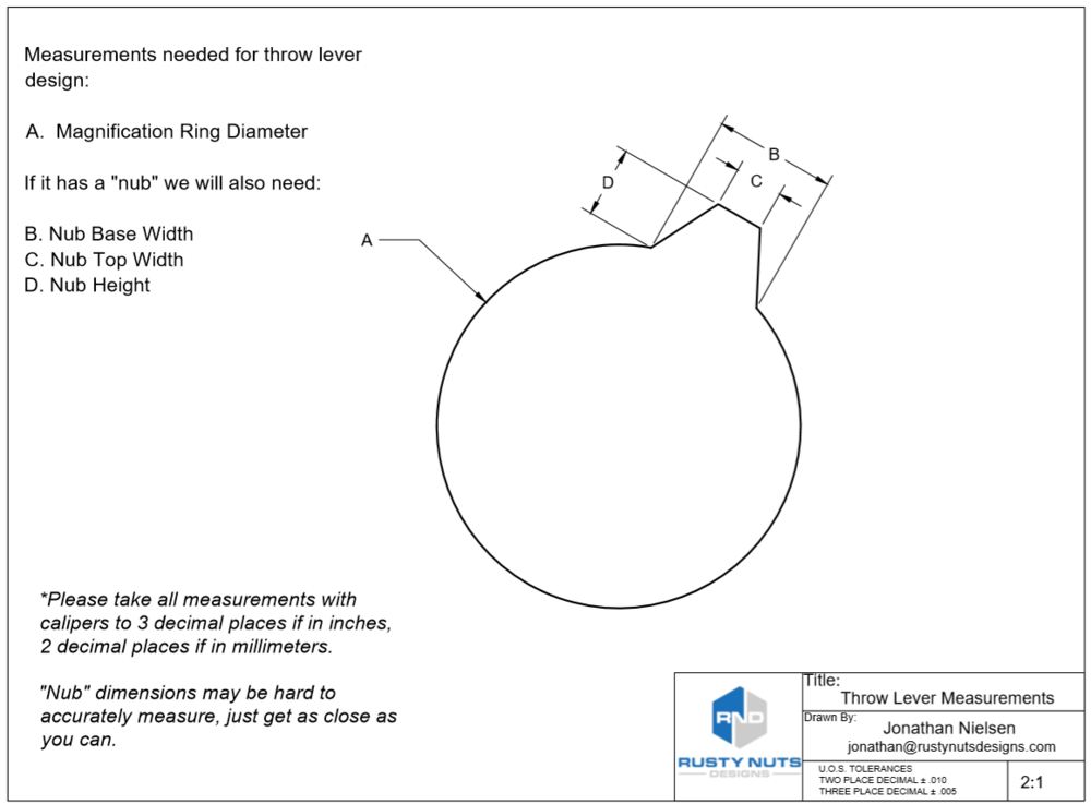 Custom Throw Lever Rusty Nuts Designs